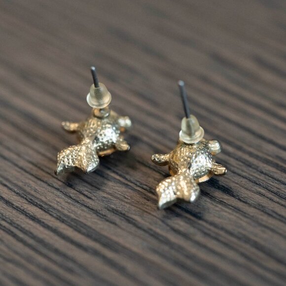 BNWOT Betsey Johnson Crystal Goldfiish Stud Earrings - Picture 3 of 4